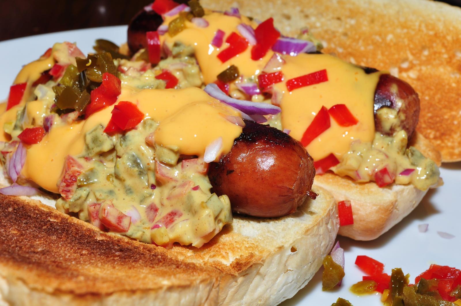 Real loaded hot dogs