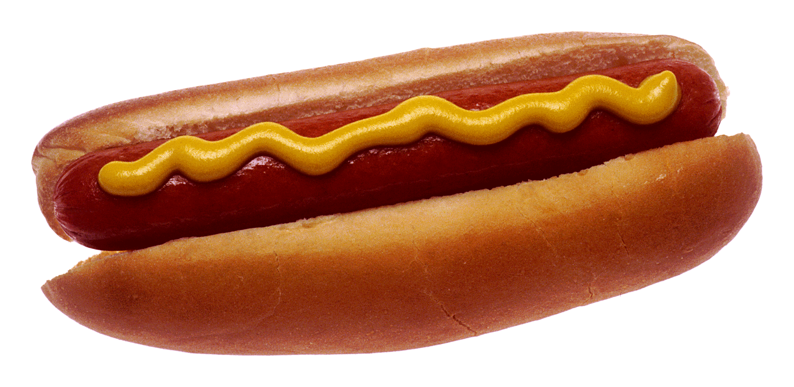 Real classic mustard hot dog